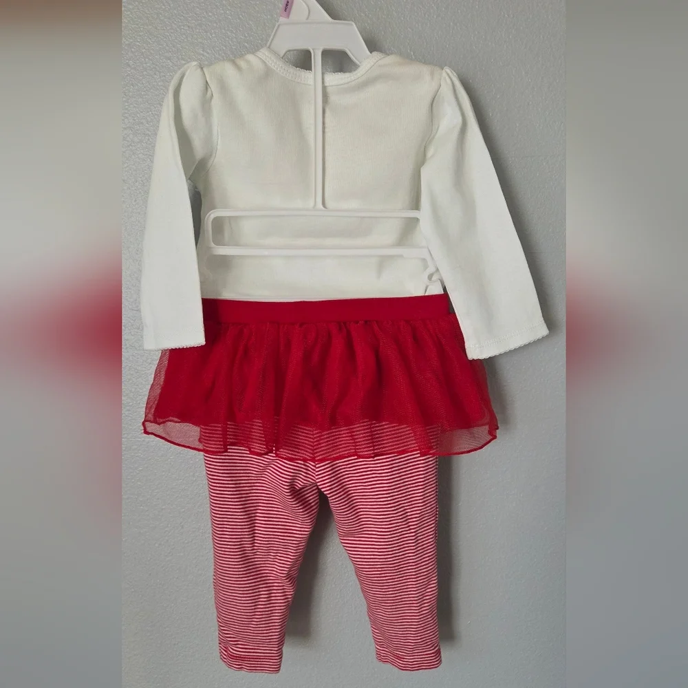 Carter’s Baby Girl Red Tutu Leggings Onesie Set NWT 9M